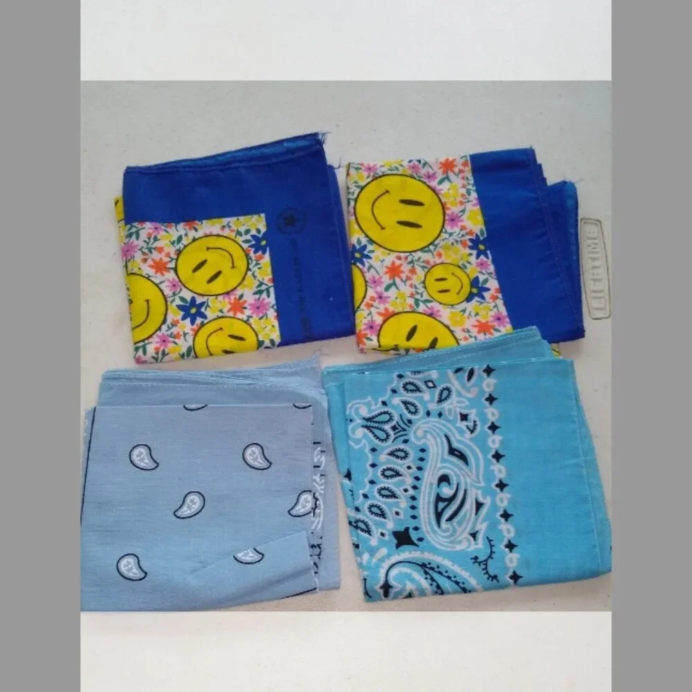Bandana Flag & Smiley face & Flower design x 8 New
